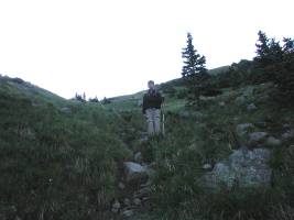 Climbing the Slope up to the Ridge on Wheeler Peak