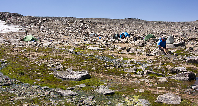 Second Night's Camp Approaching Granite Peak