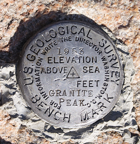Granite Peak Summit Benchmark