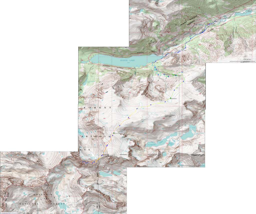 Granite Peak Route Map