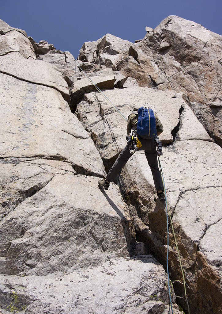Rappelling Down the Upper Reaches of Granite Peak