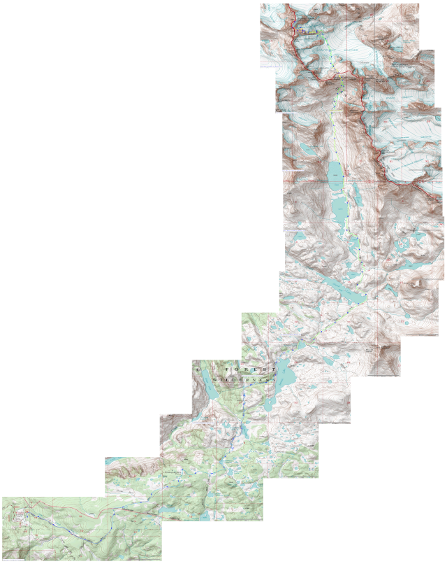 GPS Track of Gannett Peak Climb.