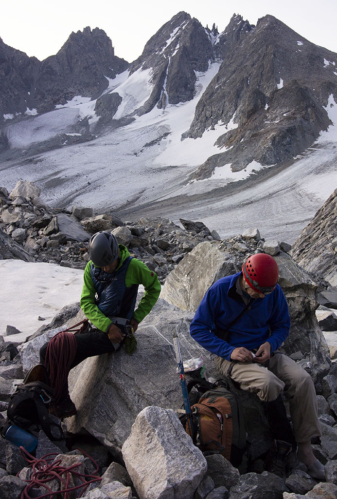 Gearing up for the Gooseneck Glacier