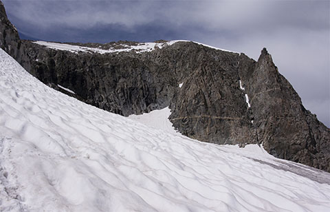 Gannett Summit from Gooseneck Glacier.
