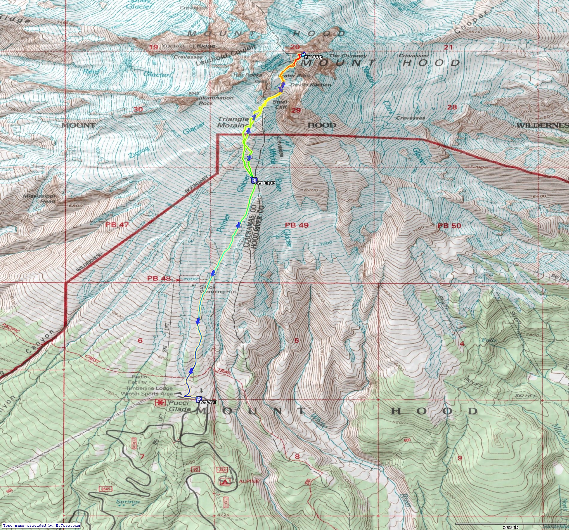 Mt. Hood GPS Track