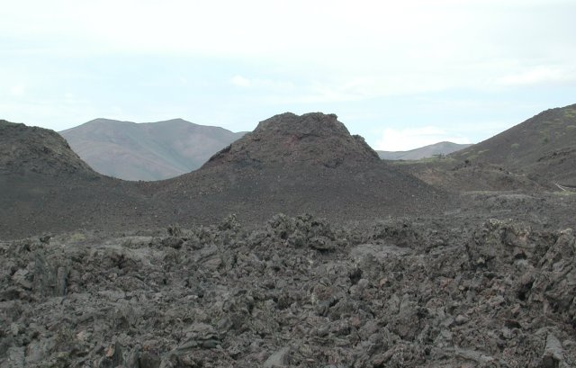 Aa Lava and Cone at Craters of the Moon