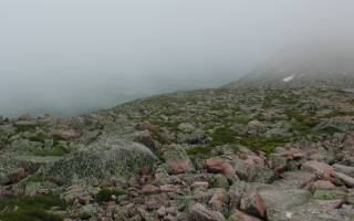 Summit Ridge and Snowfield on Mount Katahdin
