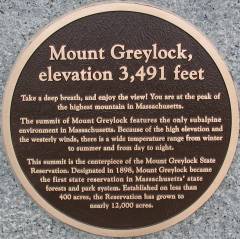 Mount Greylock Plaque