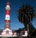 DSC 2465  Lighthouse and Palm, Swakopmund