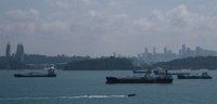 DSC 1367  Speedboat and Skyline, Singapore