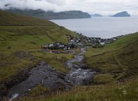 DSC 5170  Stream, Town and Fjord, Faroe Islands