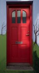 DSC 5376  Red Doore With Sunlight, Reykjavik