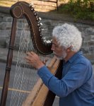 DSC 6394  Street Musician with Harp, Quebec City