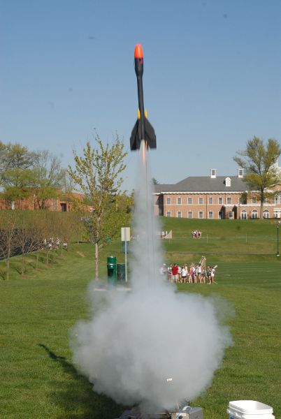 Two-Stage Video Rocket at Launch