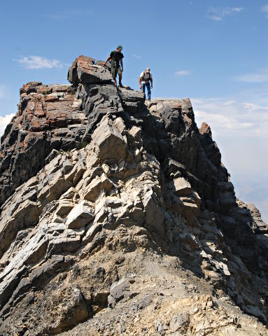 Downclimb from Chicken-Out Ridge
