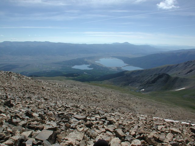 Twin Lakes Resevoir from the top of Elbert