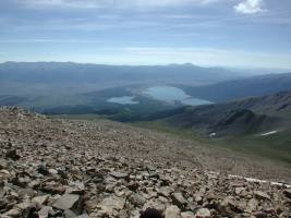 Twin Lakes Resevoir from the top of Elbert