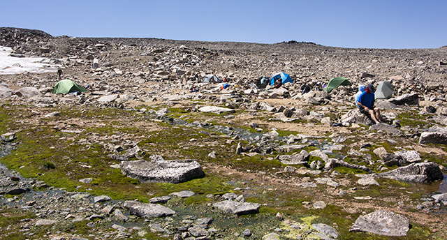 Second Night's Camp Approaching Granite Peak