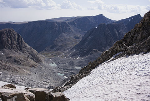 Top of the Gooseneck Glacier.