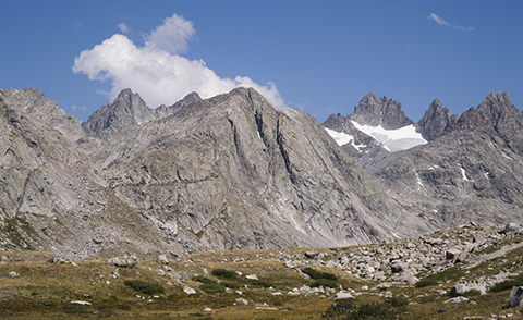 Looking across Titcomb Basin.