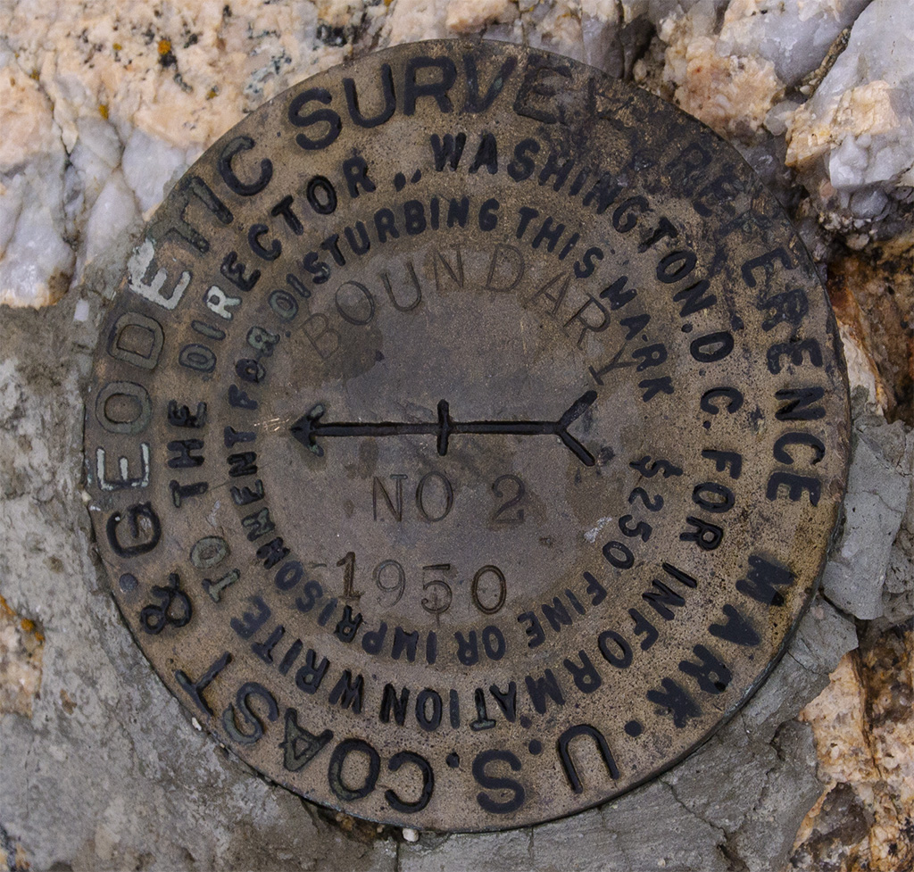 Reference Mark on Boundary Peak