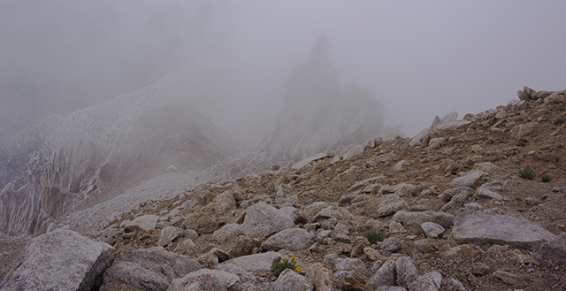 View from the Summit back along the Ridge
