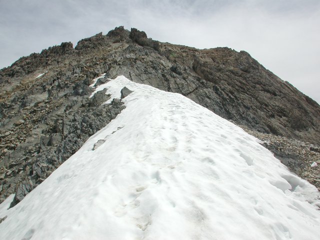 Unexpected Snow Bridge on Borah Peak