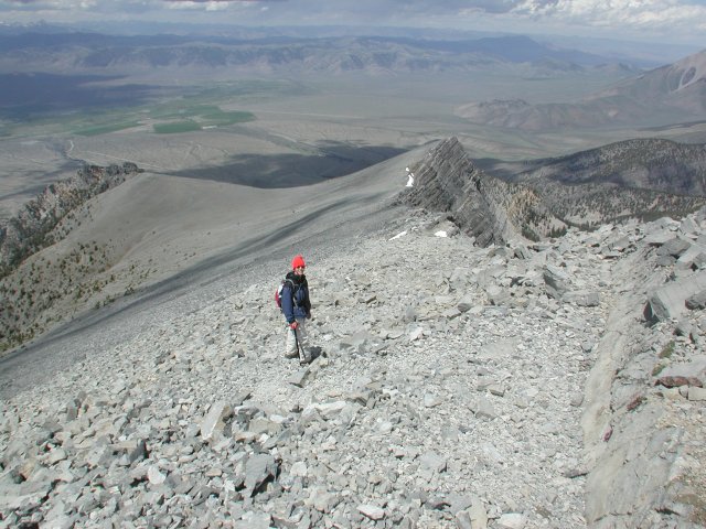 Looking back down the Trail up Borah Peak