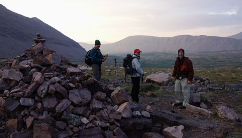 Taking a Break at Gunsight Pass