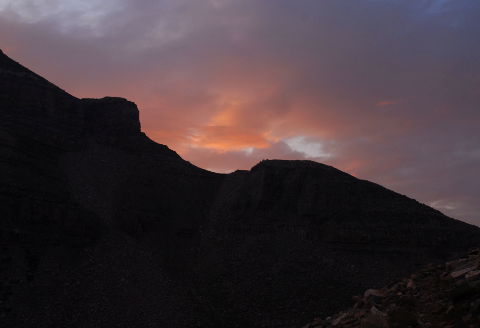 Sunrise over the Ridge at Gunsight Pass