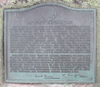 Plaque on Mount Katahdin