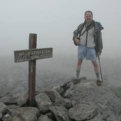 Alan atop the State of New Hampshire