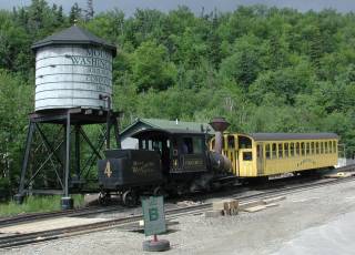Active Locomotive and Passenger Car
