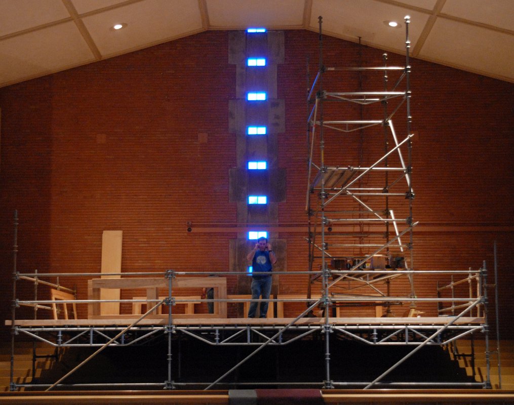 DSC_4599.JPG - Starting to collect and assemble the antiphonal framing.