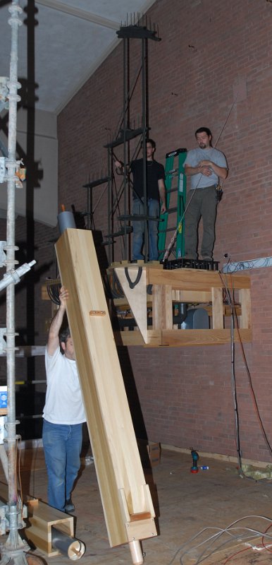 DSC_4850.JPG - Raising pipes into the west antiphonal case.