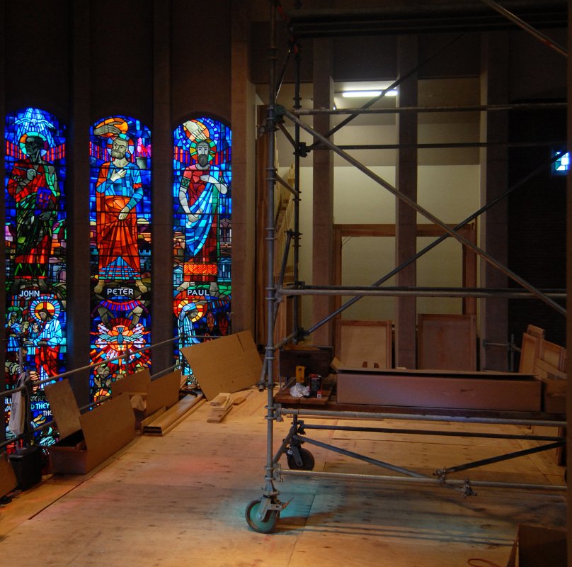 DSC_5447.JPG - Workspace with a view of the Chancel windows.