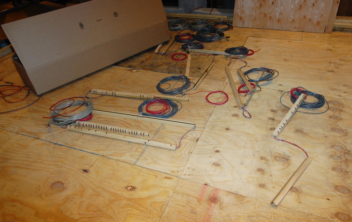 DSC_5619.JPG - Connector boards and wiring harnesses ready for installation.