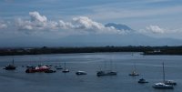 DSC 0047  Harbor and Volcano, Bali