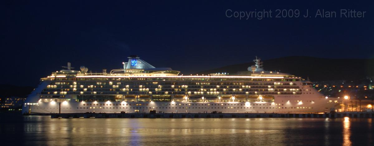 DSC_4015.JPG - The Brilliance of the Seas at anchor in Kusadasi harbor.