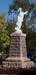 DSC 6023  Statue in Churchyard, Saguenay