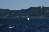 DSC 6054  Kite Surfer and Sailboat, Saguenay