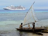 DSC 2123  Sea Princess and Outrigger Canoe, Kitava